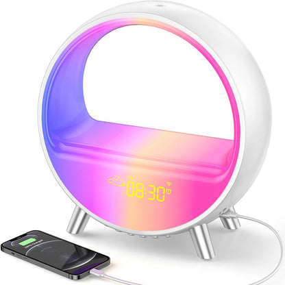 Atmosphere Lamp Bluetooth Speaker Smart Alarm Clock Night Light15