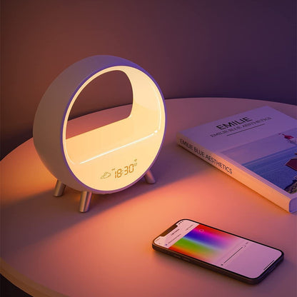 Atmosphere Lamp Bluetooth Speaker Smart Alarm Clock Night Light15
