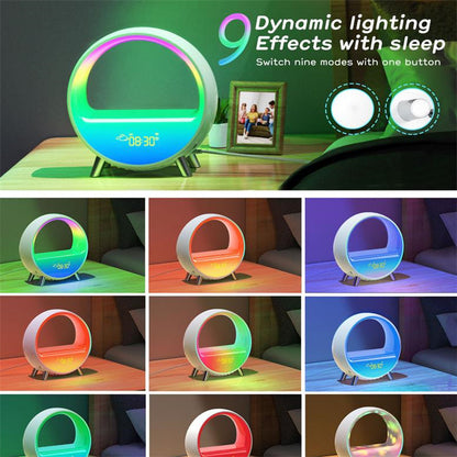 Atmosphere Lamp Bluetooth Speaker Smart Alarm Clock Night Light15