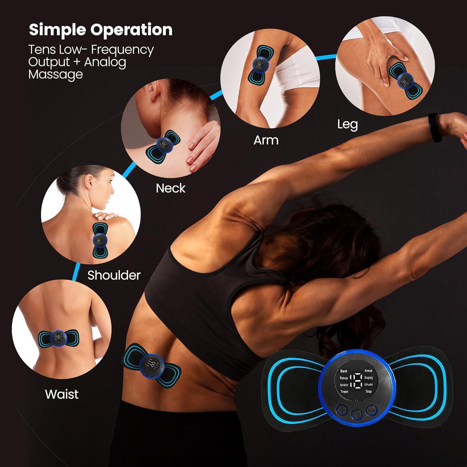 Super Value Mini Electric Neck Shoulder Back Waist Leg Arm Shaping Massager Vibration EMS TENS Cervical Massage Stimulator