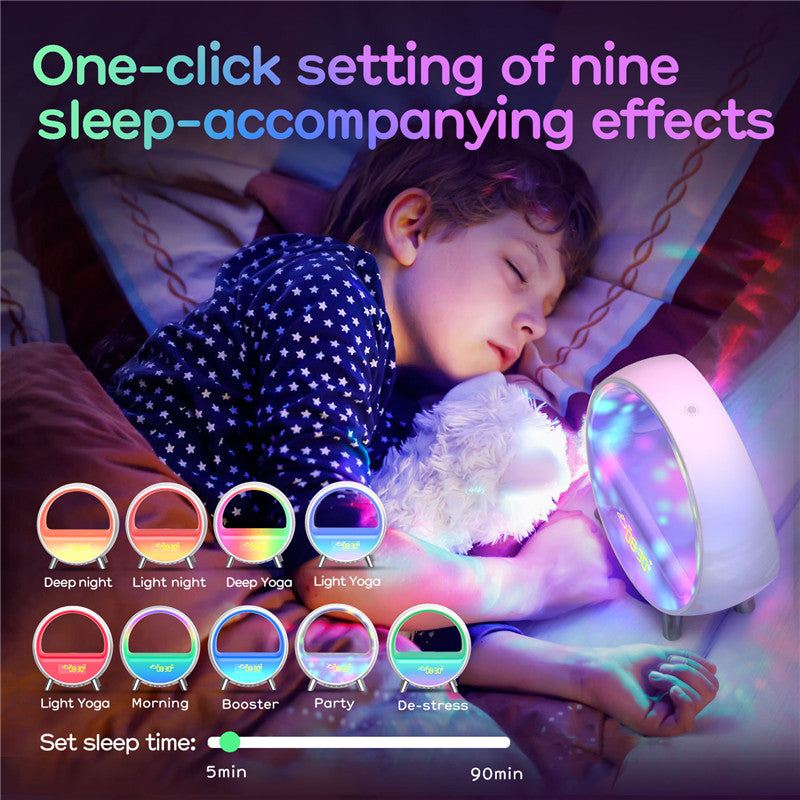 Atmosphere Lamp Bluetooth Speaker Smart Alarm Clock Night Light15